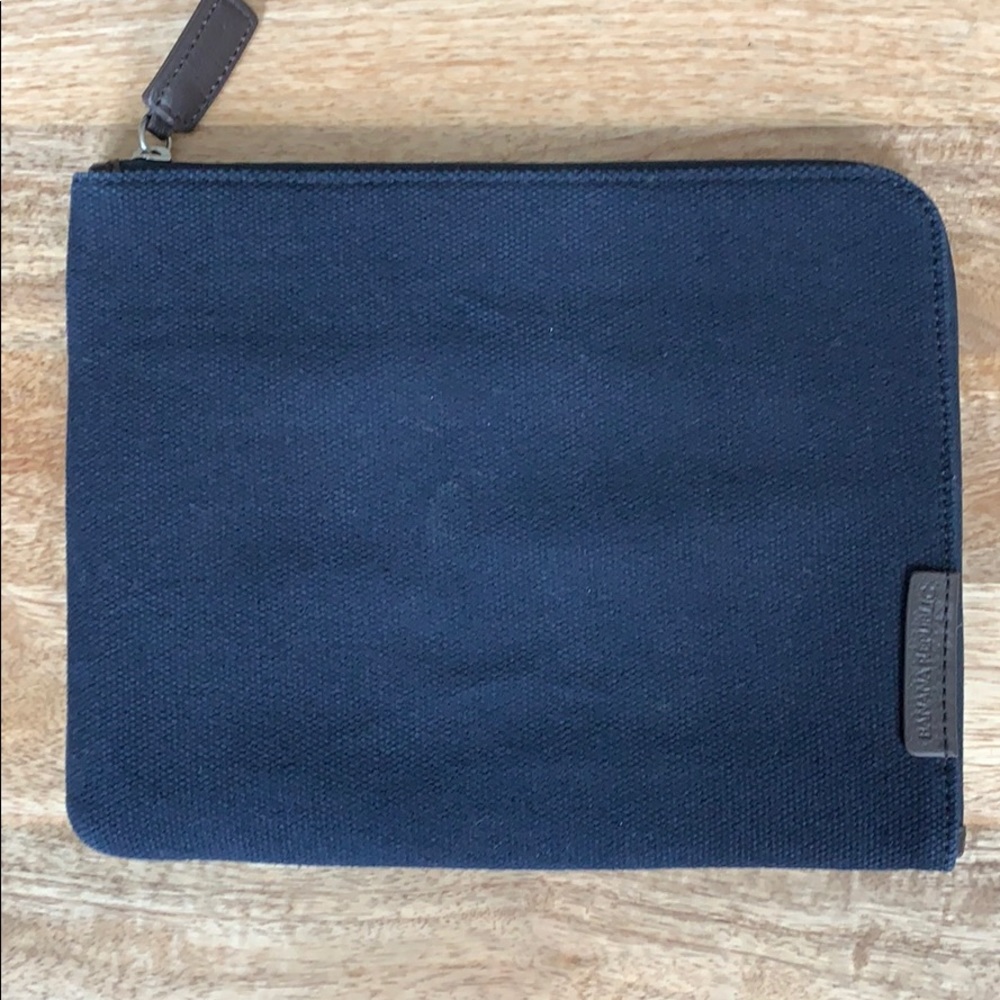 Banana Republic Navy Canvas Pouch/iPad Sleeve